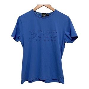 BOSS HUGO BOSS Blue Cotton T Shirt Size Small